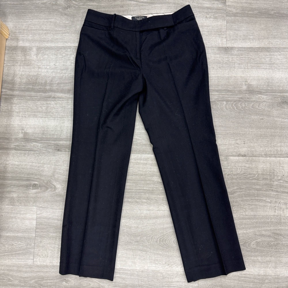Talbots Womens Classic Black Dress Pants Size 8 Petite
